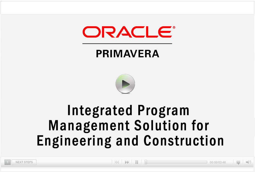 CDP Oracle Primavera Integrated Program Management Solution for Engineering and Construction